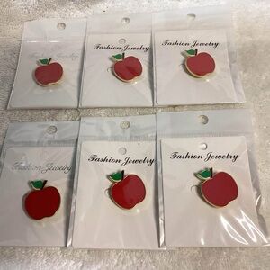 Red Apple Brooch Pins